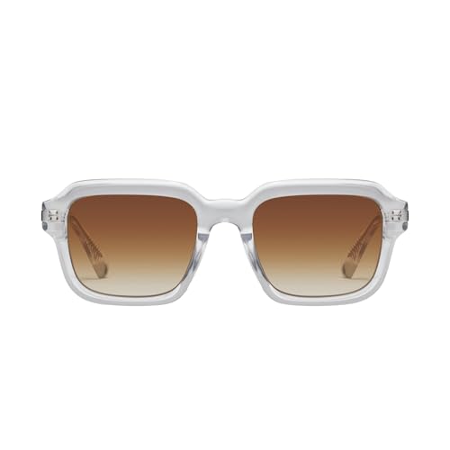 QUAY - Mens Sunglasses, Square Lenses with UV Protection (Playback, Clear) at Amazon