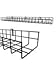 Under Desk Cable Organizer 14 Inch Wire Tray | Table Cord Management Basket | Desk Cable Raceway (2 Pack)