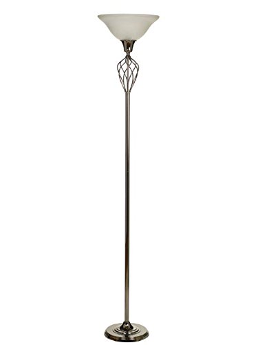 black uplighter floor lamp