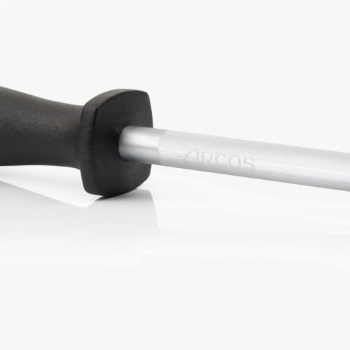 Serie Chairas - Acciaini Affilatori Affilacoltelli - Acciaio al Carbonio Cromato 230 mm - Manico Polipropilene Colore Nero