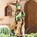 Collections Etc Colorful Frog Bandito Hand-Painted Garden Sculpture - Decorative Outdoor Accent, Green