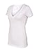 Next Level Women's CVC Deep V-Neck Tee, White, XLarge