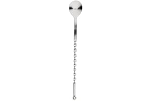 Rattleware Elegant Swirl Stem Bar Twist 11.5" Stirrer/Spoon - Commercial Grade Stainless Steel, Ideal for Drink & Coffee Enthusiasts, Perfect for Home & Commercial Use