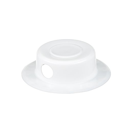 B.N.D TOP Bathtub Overflow Drain Cover Bath Drain Stoppers Spa Like More Inches of Water to Tub for Relax Deep Bath, White silicone, 100% Recyclable, 4" Diameter
