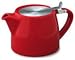 FORLIFE Stump Teapot with SLS Lid and Infuser, 18-Ounce, Red