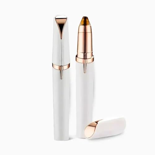 Lumina - Caneta Depiladora de Sobrancelha, Nariz e Buço Elétrica Profissional, Removedora de Pelos Faciais Indolor com Luz LED, Portátil e Recarregável via USB - Depiladora de Alta Precisão