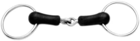 Korsteel Hard Rubber Jointed Loose Ring Snaffle Bit, 5.5"