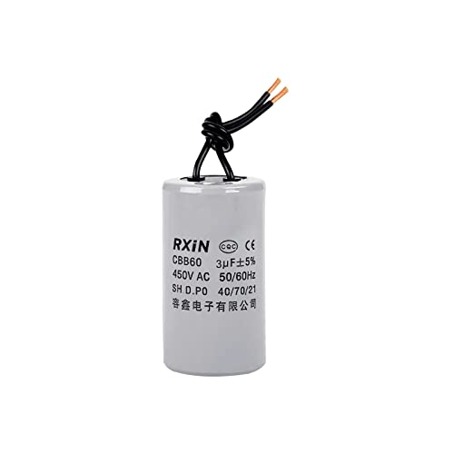 FOCMKEAS CBB60 Run Capacitor 450V AC 2 Wires