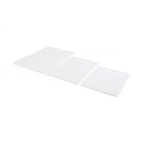 Farberware 5190590 3-Piece Plastic Cutting Board Set, Assorted Sizes, White - //medicalbooks.filipinodoctors.org