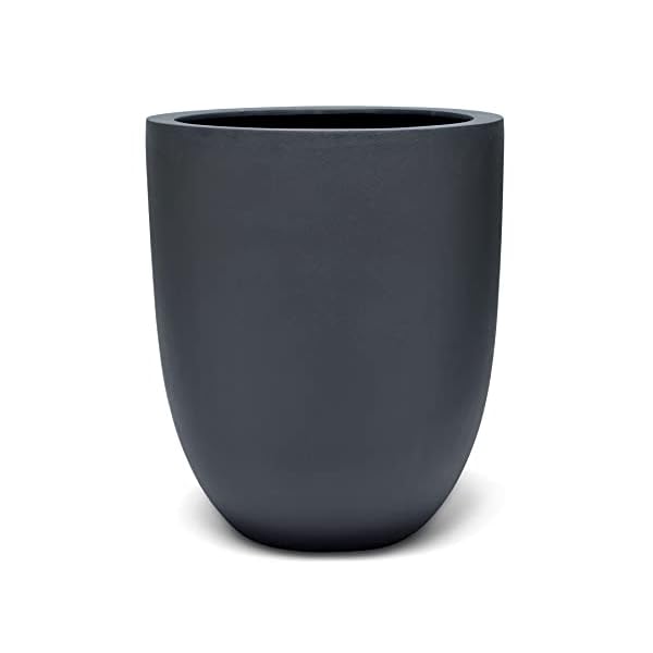 ESCHBACH® Pflanzkübel Tall Egg Pot 70 Anthrazit Schwarz Rund XL * 68 x 80 x 80 cm * 10 Jahre Garantie