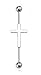 PIERCE ME Cross Industrial Barbell 14G 1 1/2