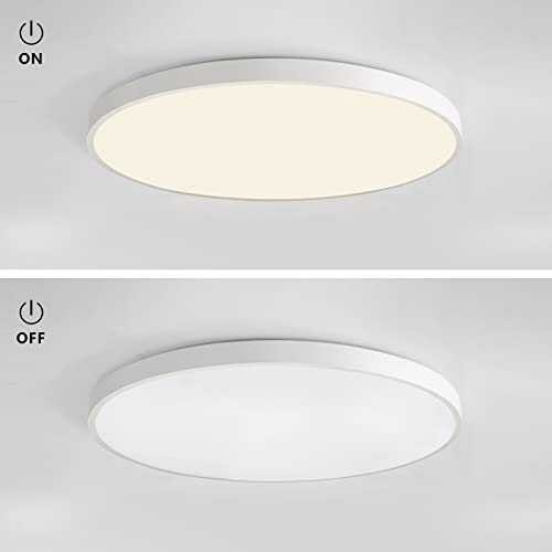 JDONG LED Ceiling Light 54 W Flat Round White Ceiling Light Modern Warm 3000 K Lamp for Bedroom Office Living Room Kitchen Cellar Balcony Diameter 50 cm