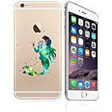 iPhone 7 , Artistic Paint Anime Flexible Silicone Case Bumper for Apple Clear Cover - Colorful Mermaid