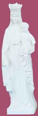 24 inch Our Lady Of Mount Carmel - Outdoor Vinyl Statue, White Finish