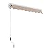MCombo 10x8 Feet Manual Retractable Patio Door Window Awning Sunshade Shelter Outdoor Canopy, 0810 (Beige)