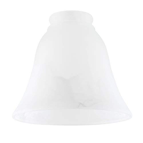 MiniSun | Frosted White Marble Effect Glass Replacement Shades | Lamp Shades, Home Décor & Improvement Essential | Pack of 3 | 13.5cm Shade Width