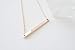 Honeycat Horizontal Bar Necklace in 18k Rose Gold Plate | Minimalist, Delicate Jewelry (Long/Rose Gold)