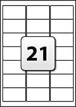 indigo® Multipurpose White A4 Sticker Labels - Inkjet, Laser, Copier - Versatile Sticker Labels for FBA, UPC, Packaging, Sold, Barcodes - Waterproof and Durable, 100 Sheets - 21 Label Per Sheet — image 1