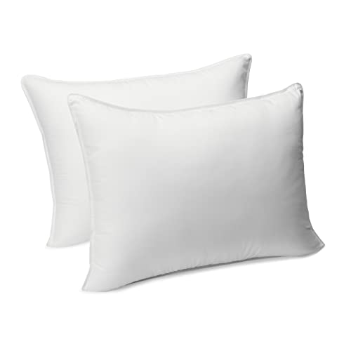 Amazonベーシック 枕 羽毛代替素材 丸洗い可 L 2個パック 51 × 66 cm L(大きめ) ホワイト