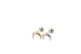 Boho Gypsy Cartilage Tragus Round Circle Half Crescent Moon Ear Studs Earring Piercing-EX (gold)