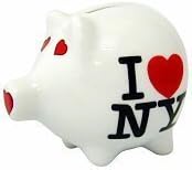 I Love NY Piggy Bank, Ceramic New York City Souvenir, Kids NYC Souvenirs by I Love NY