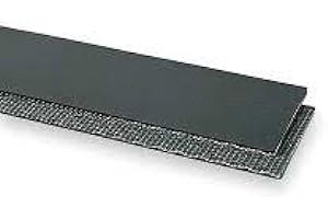 RUBBER AND ACCESSORIES 4 Inch Wide PVC 120 Cover One Side Black Conveyor Belt (25 Foot Length)