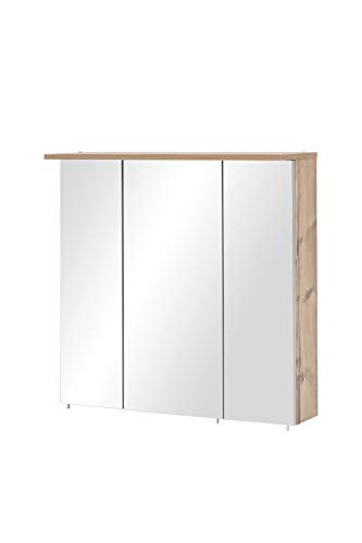 Schildmeyer Armadietto a Specchio 127263, Decoro in Abete Rosso Argentato, 70,5 x 16 x 72,3 cm