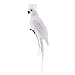 EBTOYS Artificial Birds Lifelike Feathered Birds Christmas Model - White Parrot