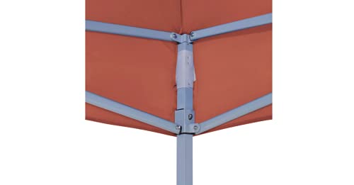 Partyzelt-Dach 4,5x3 m Terrakottarot 270 g/m² Gartenbauten Pavillon-Rahmen Dächer für Pavillions stabil – Bild 6