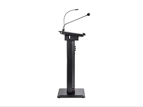Monoprice Commercial Audio 60W Powered Lectern with Gooseneck Microphone and LED Light (No Logo) - Thumbnail 3