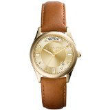 Michael Kors Women's Colette Luggage Leather Strap Watch MK2374