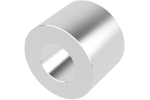 Aluminum Spacer 1" OD x 1/2" ID x Choose Your Length, Round Spacer Unthreaded Standoff Bushing Plain Finish, Fits Screws Bolts 1/2" or M12 by Metal Spacers Online (3/4" Length, 2 Pack)