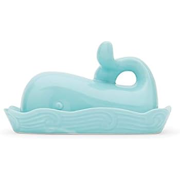 Fox Run 48743 Whale Ceramic Butter Dish with Lid, 7