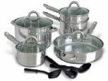 Cusine Select Abruzzo Stainless Steel 12 Piece Cookware Set by Cuisine Select