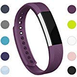 iGK Replacement Bands Compatible for Fitbit Alta and Fitbit Alta HR, Newest Adjustable Sport Strap Smartwatch Fitness Wristbands with Metal Clasp Purple Small