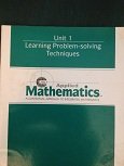 Applied Mathematics, Unit 1 : "Learning Problem-Solving Techniques", Center for Occupational Research and Development Staff, 1555022979