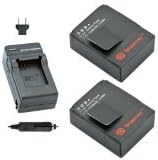 Smatree Battery (1200mAh x 2 Packs) and Charger kits for GoPro HD HERO3, HERO3+ and GoPro AHDBT-201, AHDBT-301, AHDBT-302