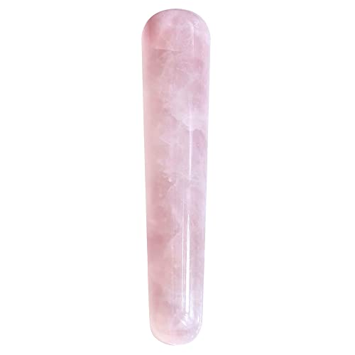 Jovivi Handmade Natural Rose Quartz Gua Sha Scraping Massage Tool, Massage Wand for Acupuncture Stick Point Treatment Mother's Day Gift - Rose Quartz Crystal