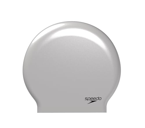 Speedo Adult Unisex Biofuse Protective Swim Caps, Silver, L