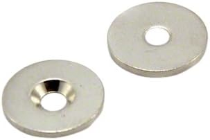 Countersunk Steel Disc for Using Magnets Hang Artwork or Noticeboards - 20mm dia x 2mm thick x 4mm hole - Pack of 50