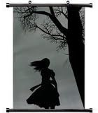 Home Decor Art Movie Poster with Alice Lidell Silhouette Alice Madness Returns Game Wall Scroll Poster Fabric Painting 23.6 X 35.4 Inch (60cm X 90 cm)