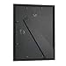 ONE WALL Tempered Glass 11x14 Picture Frames Display Pictures 8x10 or 5x7 with Mat or 11x14 Without Mat, Black Solid Wood Photo Frames for Wall and Tabletop - Mounting Hardware Included
