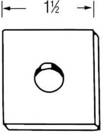 Kindorf 3/8" Steel Square Washer W/Galv-Krom Finish - Lot of 500