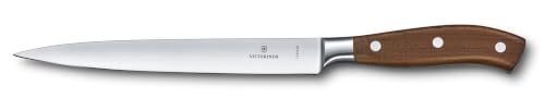 Victorinox, 7.7210.20G, Grand Maitre, Filetiermesser, Extra scharfe Klinge, mit geradem Schliff, mit edlem Holzgriff, Braun,