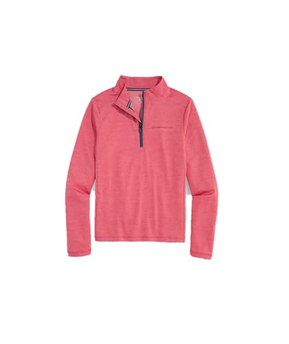 vineyard vines Boys' Sankaty Quarter-Zip, Sailors Red, XL