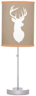 Deer Head Buck Hunter Cabin Nursery Room Lamp Tan With