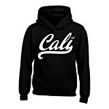 Cali White Hoodie Unisex California Sweatshirts Large Black