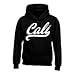 Cali White Hoodie Unisex California Sweatshirts Large Black
