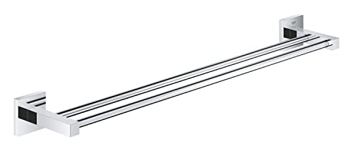 GROHE Start Cube - Doppel- Badetuchhalter (Stichmaß: 600mm, verdeckte Befestigung, Material: Metall), chrom, 41104000