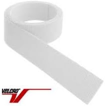 MJ May 1815-OW-PB/B-75 Velcro Brand, 1-1/2" Wide, One Wrap, Hook One Side/Loop One Side, 75' Length, White